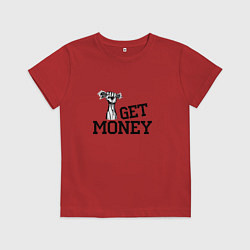 Футболка хлопковая детская I Get Money, цвет: красный