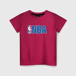 Футболка хлопковая детская NBA, цвет: маджента