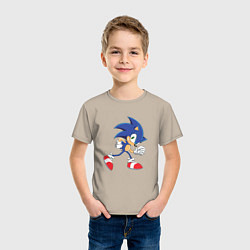 Футболка хлопковая детская Sonic the Hedgehog, цвет: миндальный — фото 2
