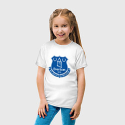 Футболка хлопковая детская Эвертон logo - nil satis nisi optimum, цвет: белый — фото 2