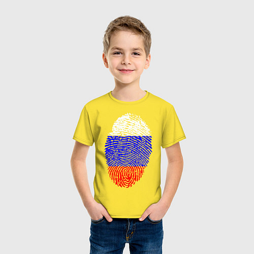 Детская футболка Отпечаток России / Желтый – фото 3