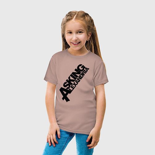 Детская футболка Asking Alexandria Logo / Пыльно-розовый – фото 4