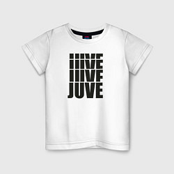 Футболка хлопковая детская FC Juventus: Torino, цвет: белый