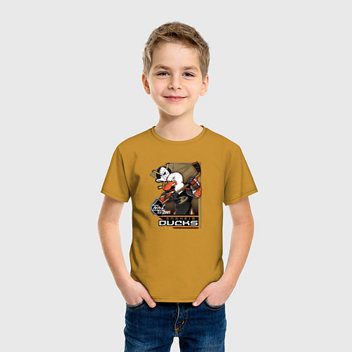 Детская футболка Anaheim Ducks / Горчичный – фото 3