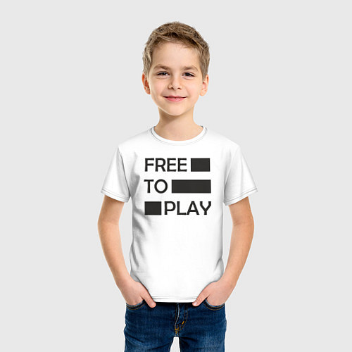 Детская футболка Free to play / Белый – фото 3