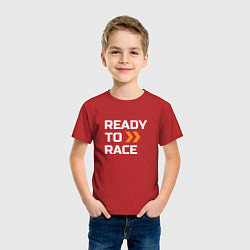 Футболка хлопковая детская Ready To Race, цвет: красный — фото 2