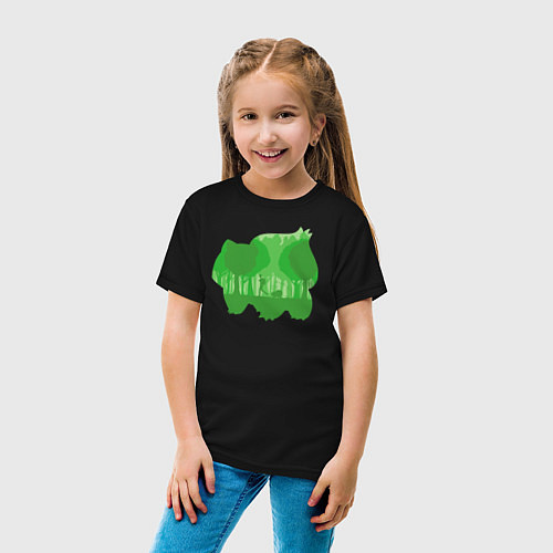Детская футболка Bulbasaur Shadow / Черный – фото 4