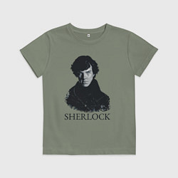 Футболка хлопковая детская Sherlock Art, цвет: авокадо