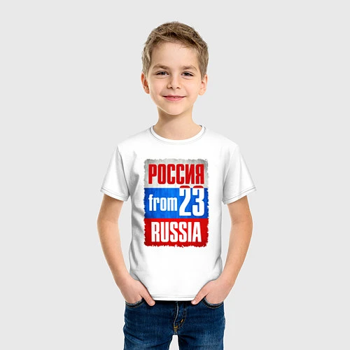Детская футболка Russia: from 23 / Белый – фото 3