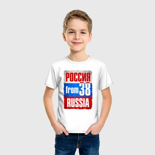 Детская футболка Russia: from 38 / Белый – фото 3