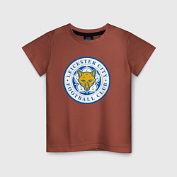 Футболка хлопковая детская Leicester City FC, цвет: кирпичный