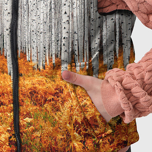 Детский жилет Березовая роща / 3D-Светло-серый – фото 5