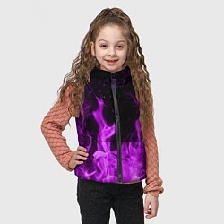 Детский жилет Фиолетовый огонь, цвет: 3D-черный — фото 2