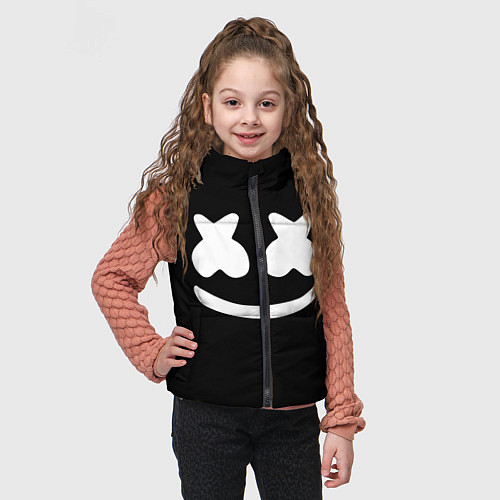Детский жилет Marshmello: Black Face / 3D-Черный – фото 3