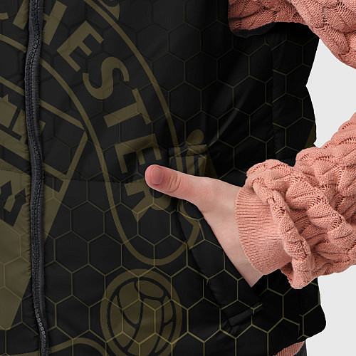 Детский жилет Манчестер Юнайтед - team coat of arms / 3D-Светло-серый – фото 5