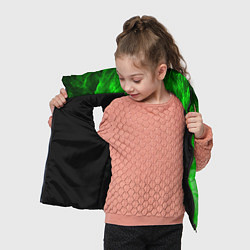 Детский жилет ОГОНЬ GREEN NEON, цвет: 3D-черный — фото 2