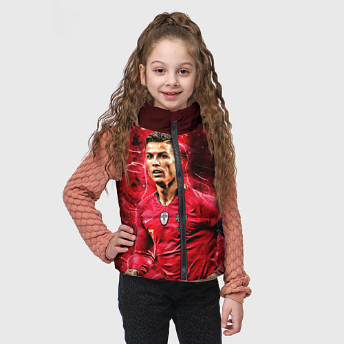 Детский жилет Криштиану Роналду Португалия / 3D-Черный – фото 3