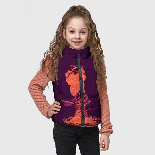 Детский жилет Pyro in fire / 3D-Черный – фото 3