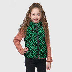 Детский жилет Абстрактный зелено-черный узор, цвет: 3D-черный — фото 2