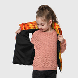 Детский жилет Желто-оранжевая абстракция, цвет: 3D-черный — фото 2