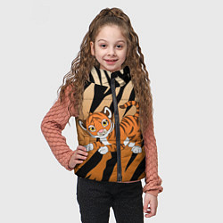 Детский жилет Тигр 2022 НОВЫЙ ГОД, цвет: 3D-светло-серый — фото 2