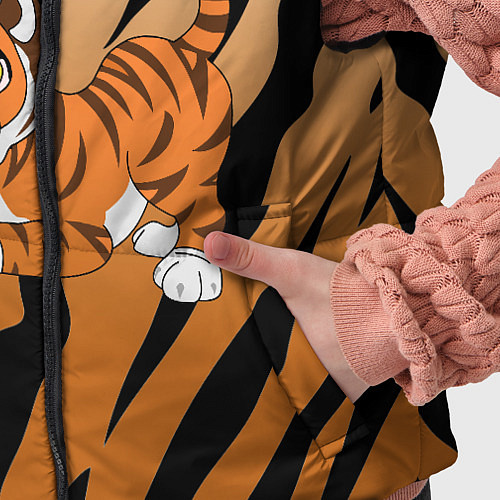 Детский жилет Тигр 2022 НОВЫЙ ГОД / 3D-Светло-серый – фото 5