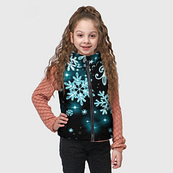 Детский жилет Космические снежинки, цвет: 3D-черный — фото 2