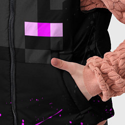 Детский жилет MINECRAFT ЭНДЕРМЕН ЛИЦО, БРЫЗГИ КРАСОК, цвет: 3D-черный — фото 2