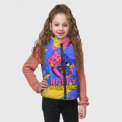 Детский жилет Huggy Wuggy and Kissy Missy Poppy Playtime, цвет: 3D-красный — фото 2