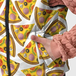 Детский жилет Кусочки вкусной пиццы, цвет: 3D-красный — фото 2