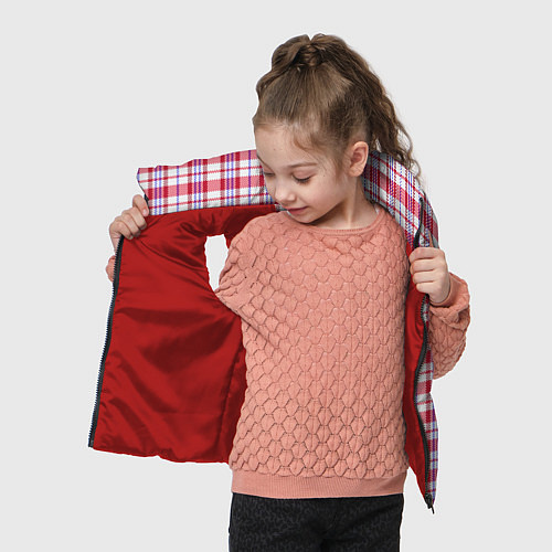 Детский жилет Клетчатая сумка челночника паттерн Дань 90-ым / 3D-Красный – фото 4