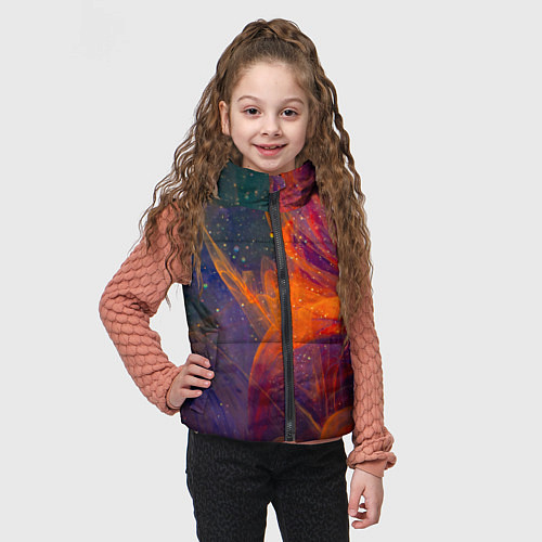 Детский жилет Разноцветный абстрактный дым / 3D-Красный – фото 3