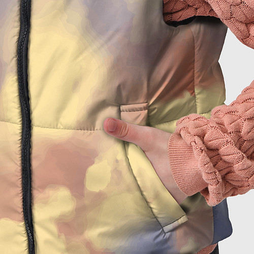 Детский жилет Облачное небо на закате / 3D-Светло-серый – фото 5