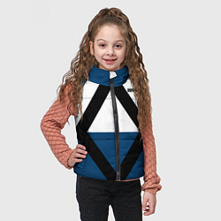 Детский жилет Геометрический молодежный узор с надписью Спорт, цвет: 3D-светло-серый — фото 2