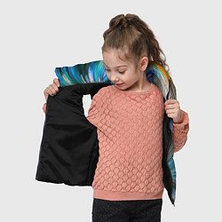 Детский жилет Абстрактная красочная композиция Полосы Abstract c, цвет: 3D-черный — фото 2