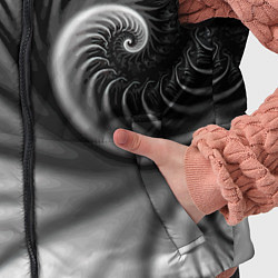 Детский жилет Футуристический фрактальный абстрактный паттерн Fu, цвет: 3D-светло-серый — фото 2
