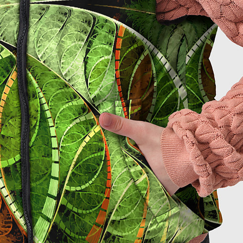 Детский жилет Растительный абстрактный фрактальный паттерн Veget / 3D-Светло-серый – фото 5