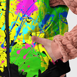 Детский жилет Абстрактная картина в разноцветный неоновых тонах, цвет: 3D-черный — фото 2