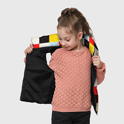 Детский жилет MULTICOLORED SQUARE MOSAIC, цвет: 3D-черный — фото 2