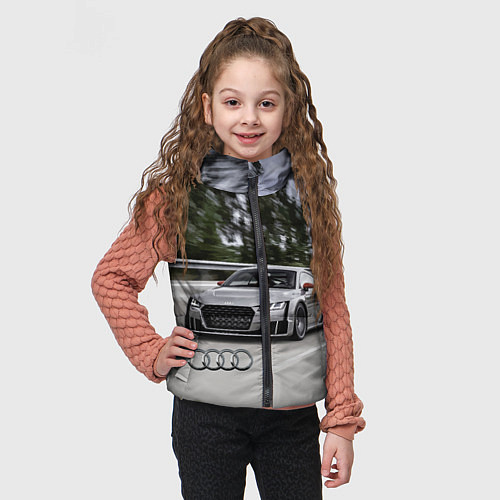 Детский жилет Ауди на скоростном шоссе Audi on the expressway / 3D-Черный – фото 3