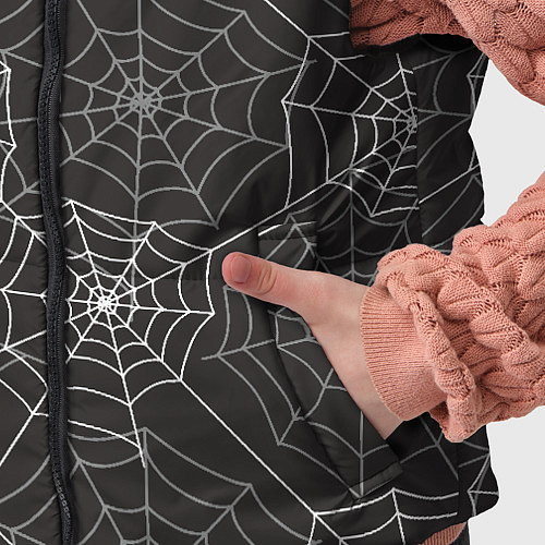 Детский жилет Паутинка паттерн / 3D-Светло-серый – фото 5