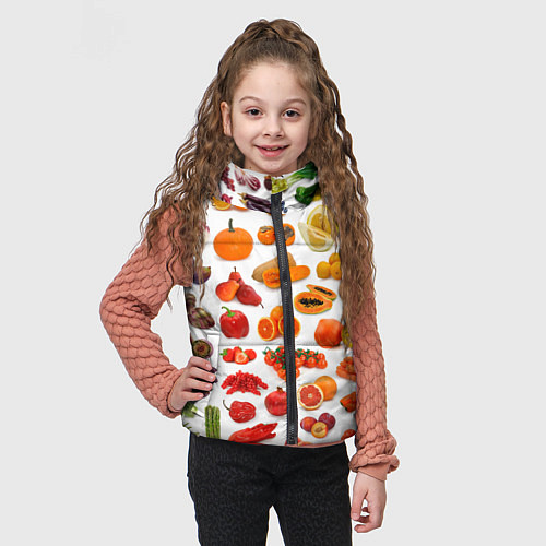 Детский жилет VEGETABLE FRUIT ABUNDANCE / 3D-Красный – фото 3