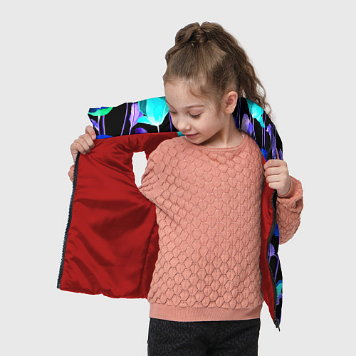 Детский жилет Авангардный цветочный паттерн Fashion trend / 3D-Красный – фото 4