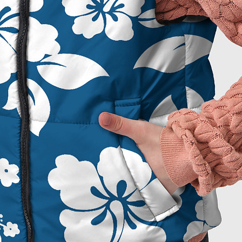 Детский жилет Цветочный паттерн Минимализм / 3D-Светло-серый – фото 5