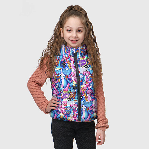 Детский жилет POPPY PLAYTIME HAGGY WAGGY AND KISSY MISSY LOVE / 3D-Черный – фото 3