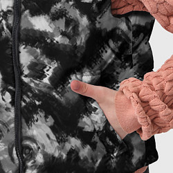 Детский жилет Черно-белый абстрактный камуфляж, цвет: 3D-черный — фото 2