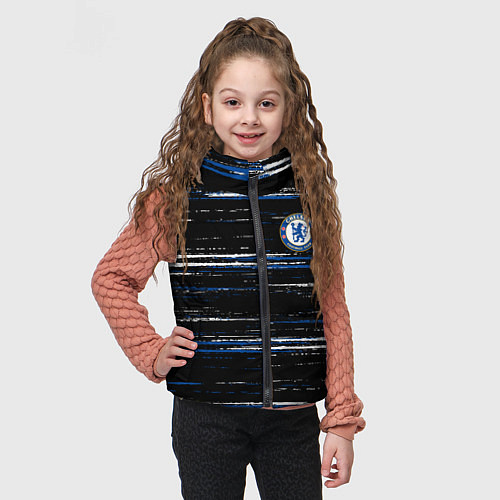 Детский жилет Chelsea челси лого / 3D-Черный – фото 3