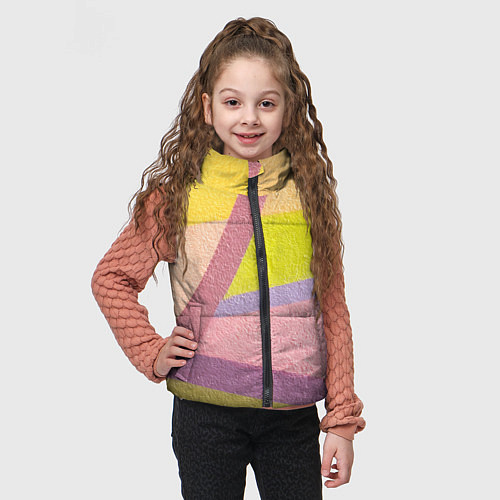 Детский жилет Цветной пазл / 3D-Светло-серый – фото 3