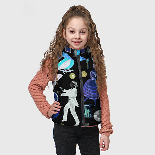Детский жилет Underground pattern Fashion 2077 / 3D-Черный – фото 3