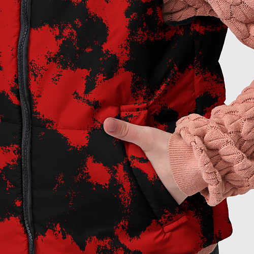Детский жилет Черно-красная абстракция / 3D-Светло-серый – фото 5